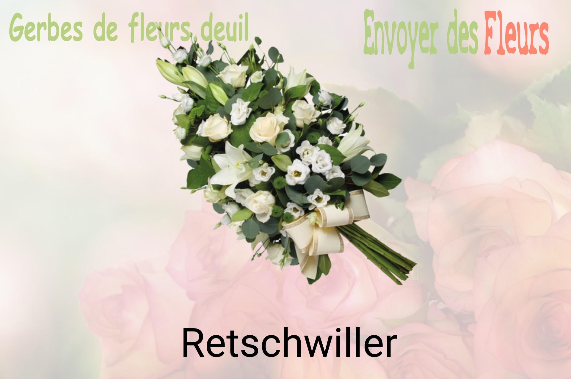 Gerbe de fleurs de deuil livrée à Retschwiller